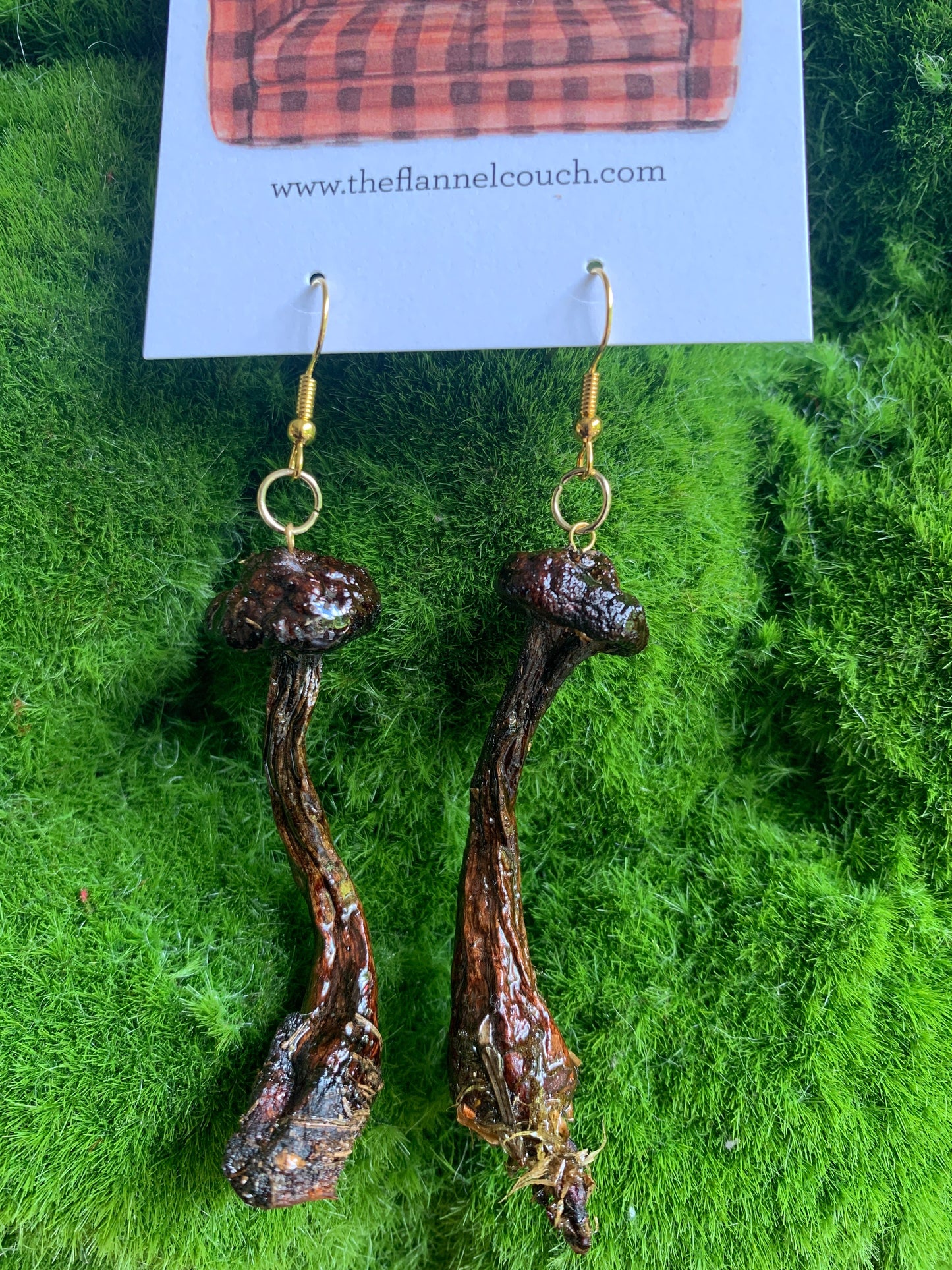 Boucles d'oreilles champignons sauvages de l'Ontario