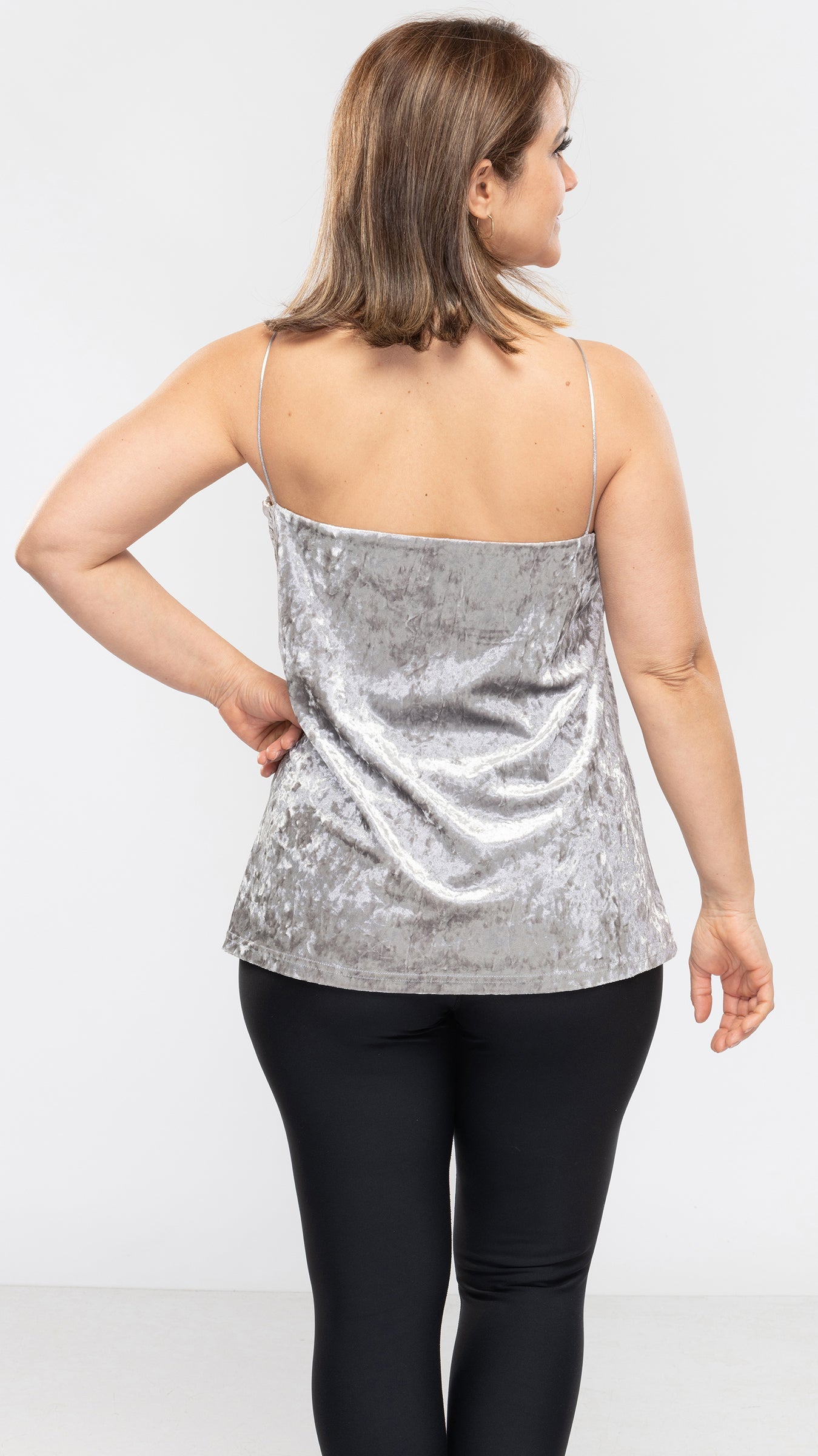 Women's Crush Velvet Cami Top-3 Cols-3 Sizes-24pcs OR 12pcs PACK - www.Shopthatapp.com