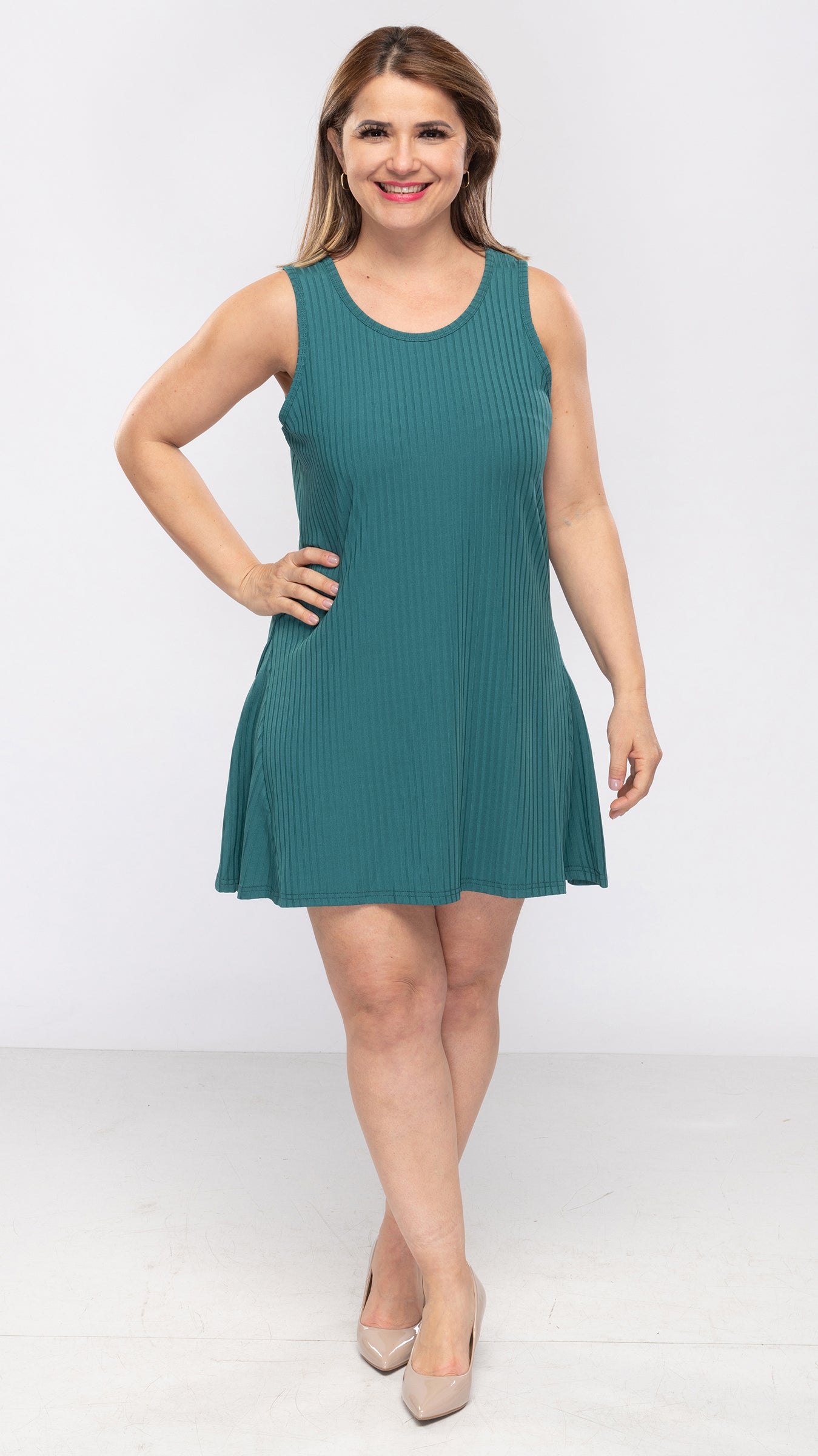 Women's Ribbed Flare Tank Top/Dress-3 Cols-3 Sizes-18pcs OR 9pcs PACK - www.Shopthatapp.com
