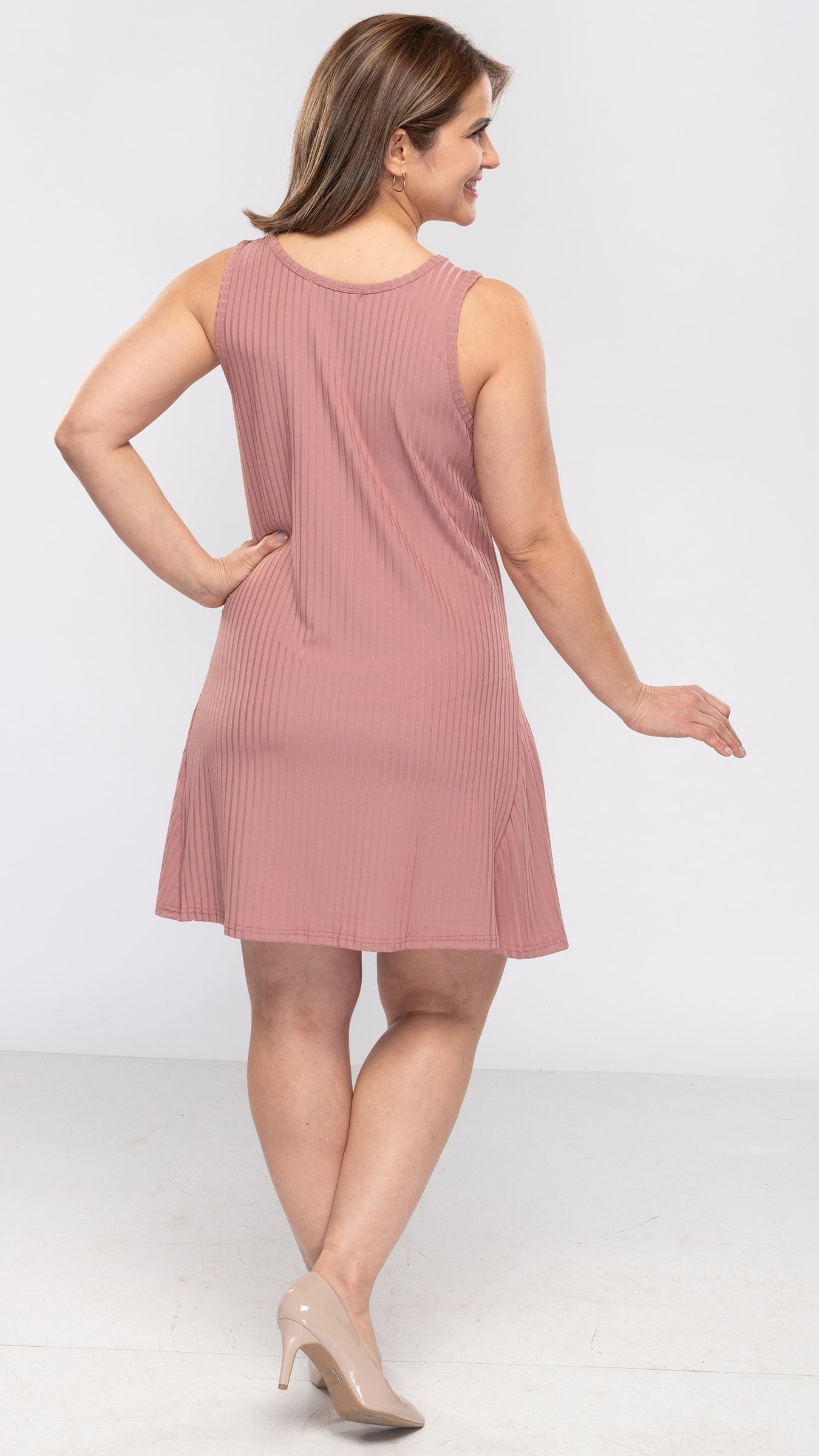 Women's Ribbed Flare Tank Top/Dress-3 Cols-3 Sizes-18pcs OR 9pcs PACK - www.Shopthatapp.com