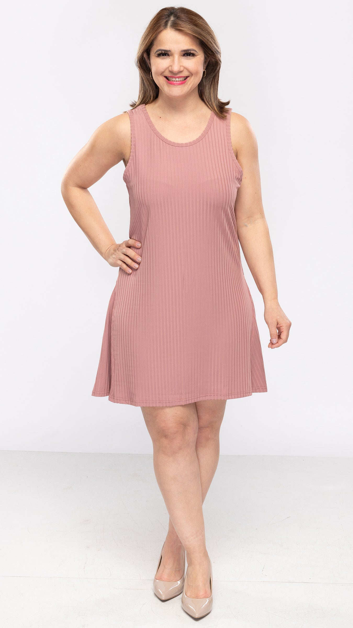 Women's Ribbed Flare Tank Top/Dress-3 Cols-3 Sizes-18pcs OR 9pcs PACK - www.Shopthatapp.com