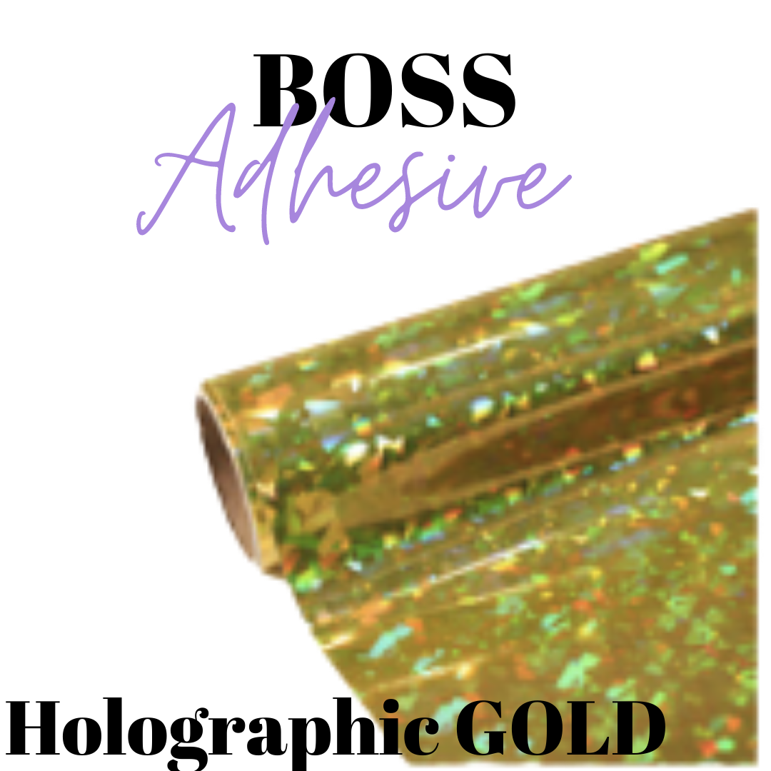 Vinyle adhésif - Boss Adhesive - HOLO GOLD