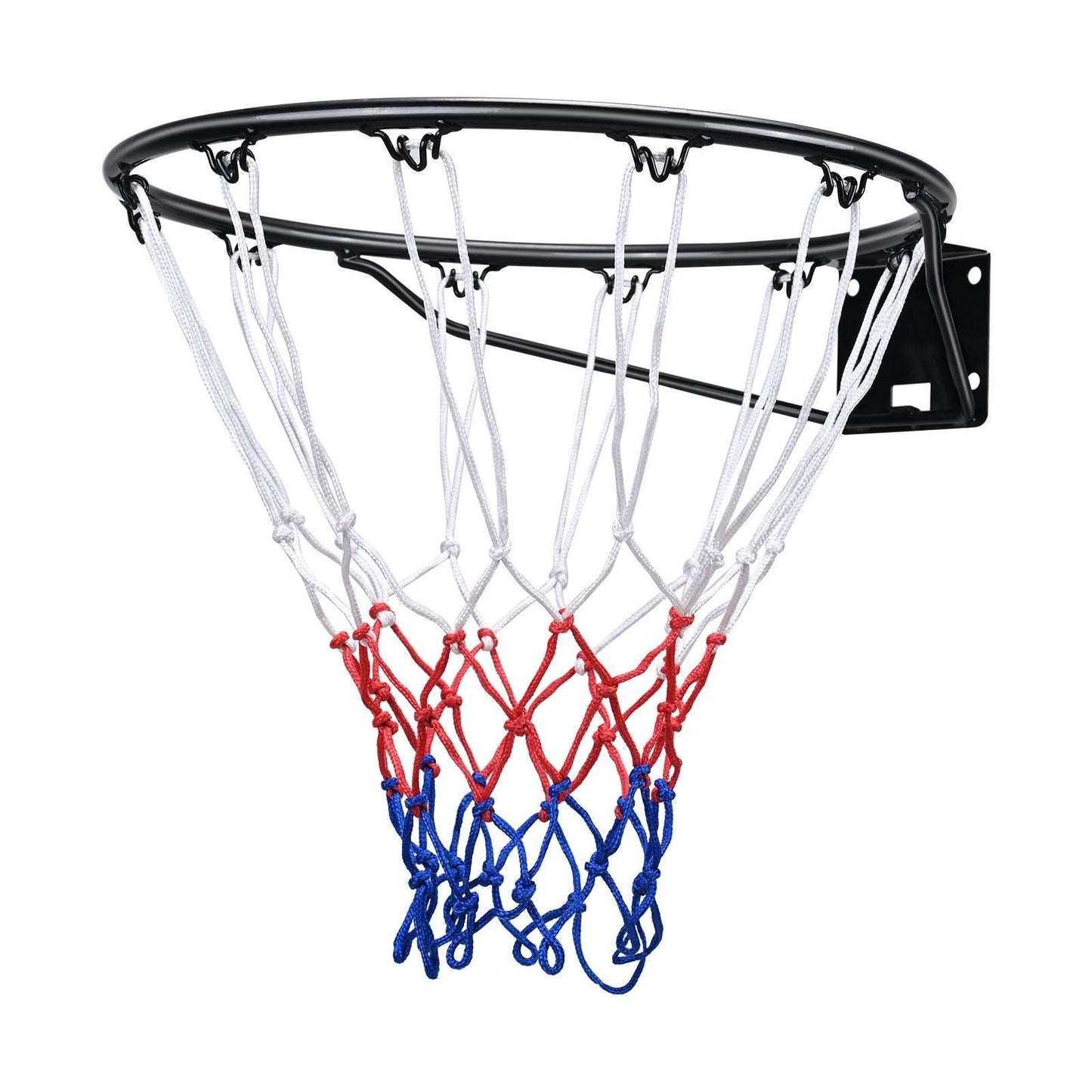 Basketball Rim, Wall Door Mounted Basketball Hoop, Heavy Duty Q235 Basketball Flex Rim Goal Replacement With Net And Double Spring, Standard 18 Indoor Outdoor Hanging Hoop For Kids Adults - www.Shopthatapp.com #