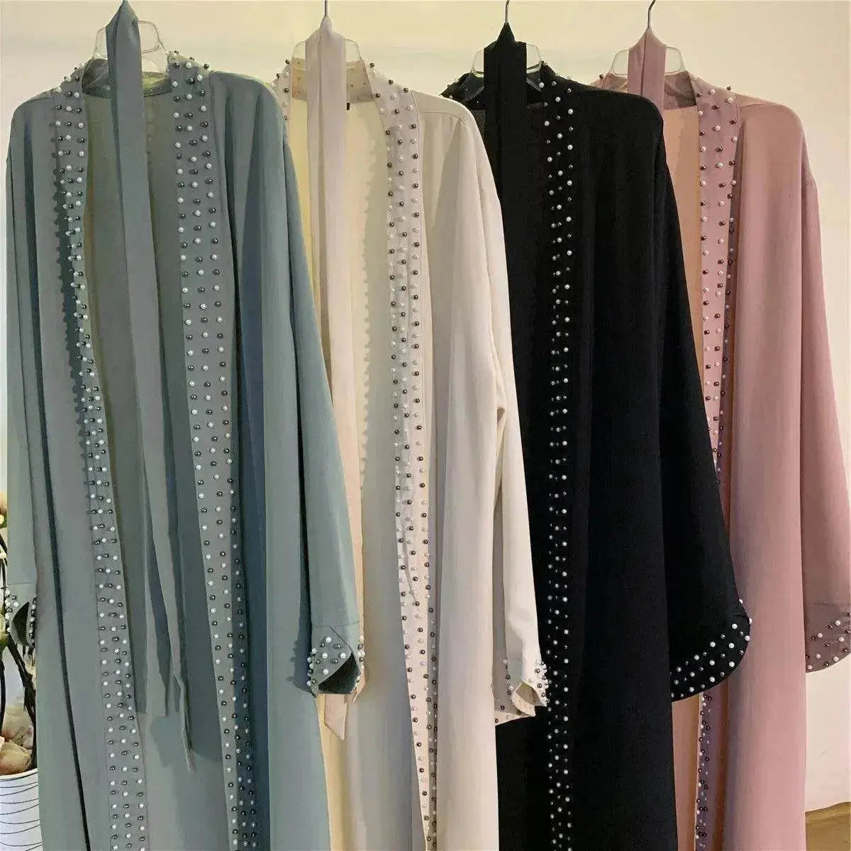 Beaded Arab Lace Up Cardigan Robe - www.Shopthatapp.com