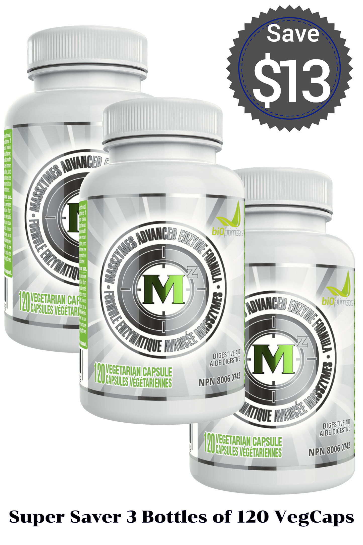 BiOptimizers MassZymes - Advanced Enzyme Formula-Outdoor Sporting goods camping-www.Shopthatapp.com-Quantity:Super Saver 3 Bottles of 120 VegCaps-Natural Health Garden