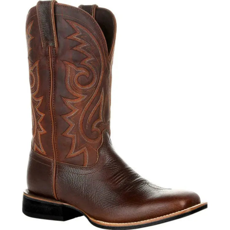 Big Wide Head Western Cowboy Boots - www.Shopthatapp.com