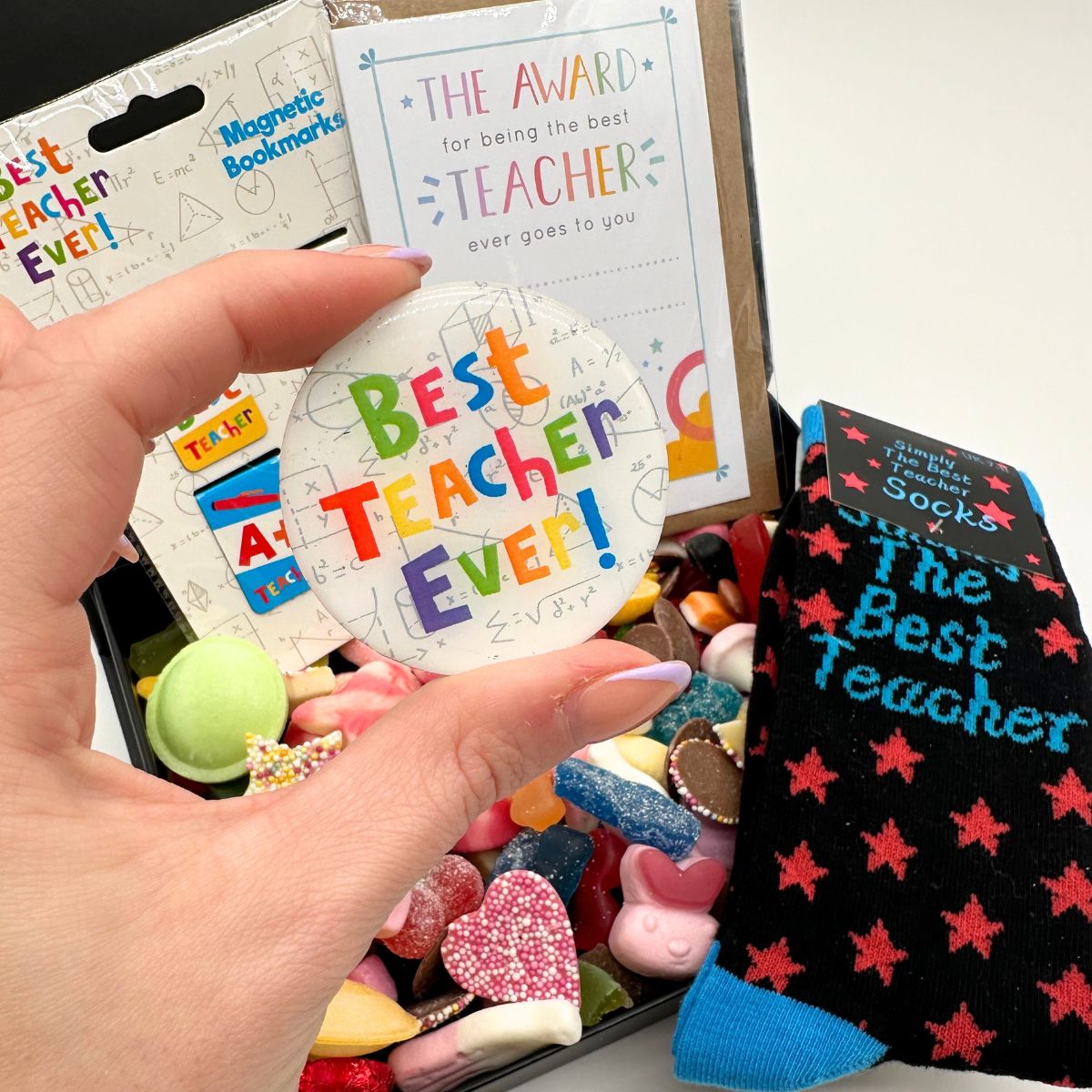 Thank You Teacher - Black Gift Hamper (Mens)-Food and beverage-www.Shopthatapp.com-HamperWell