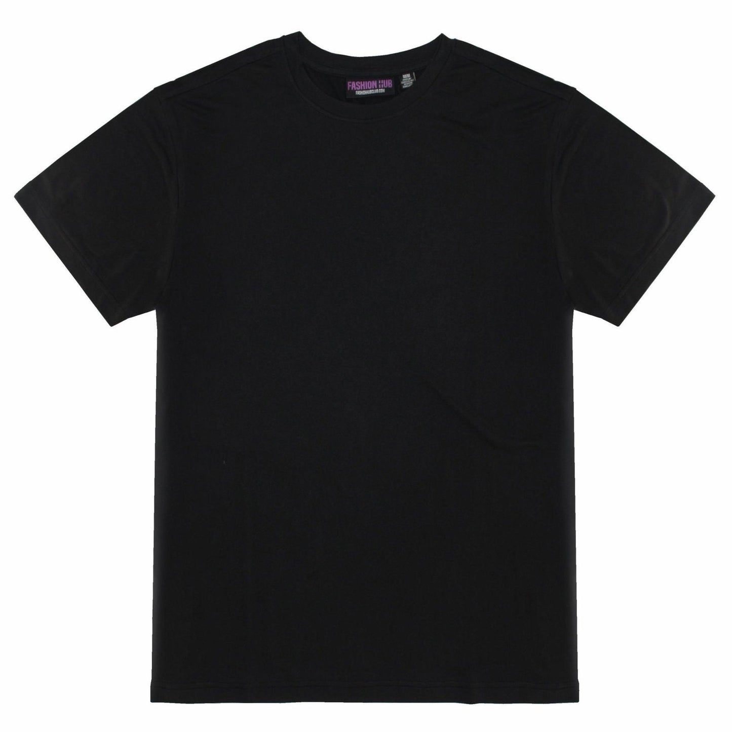 Black Better Basics Ultra-Soft Crewneck Short Sleeve T-Shirt by Fashion Hub-Men’s clothing-www.Shopthatapp.com-Size:4XL-Fashion Hub Club