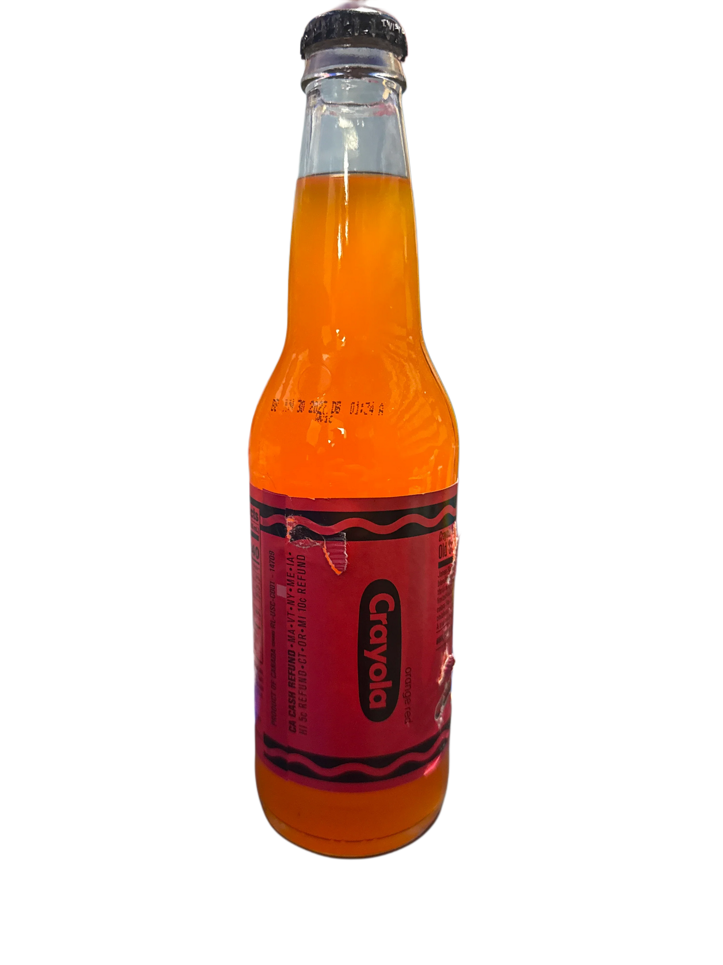 Jones Crayola Limited Edition Orange Red Glass Bottle 355ML - U.S Edition - www.Shopthatapp.com