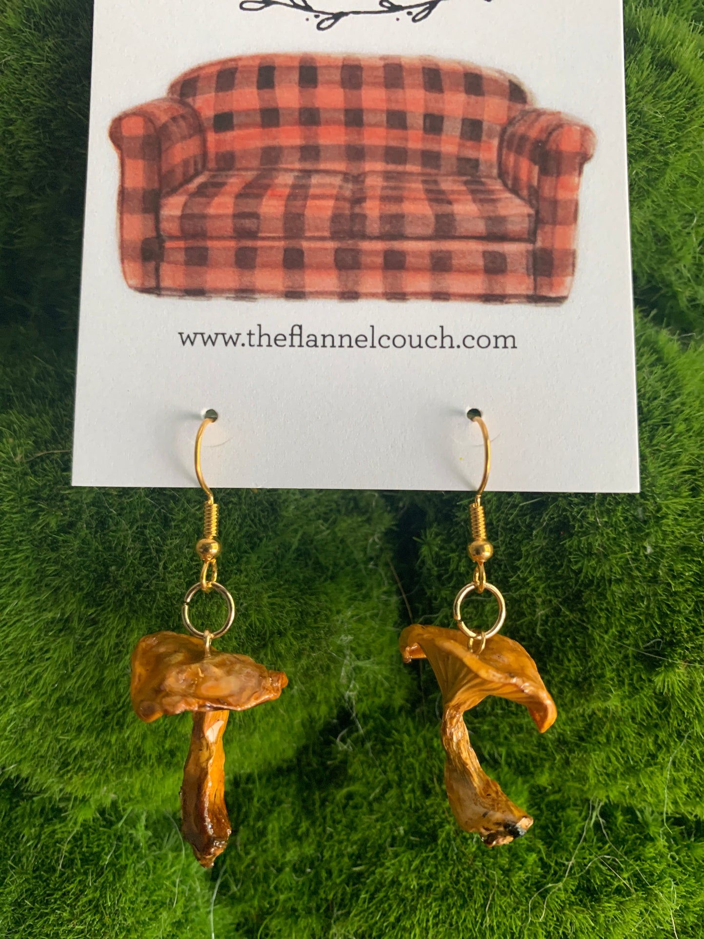 Boucles d'oreilles champignons sauvages de l'Ontario