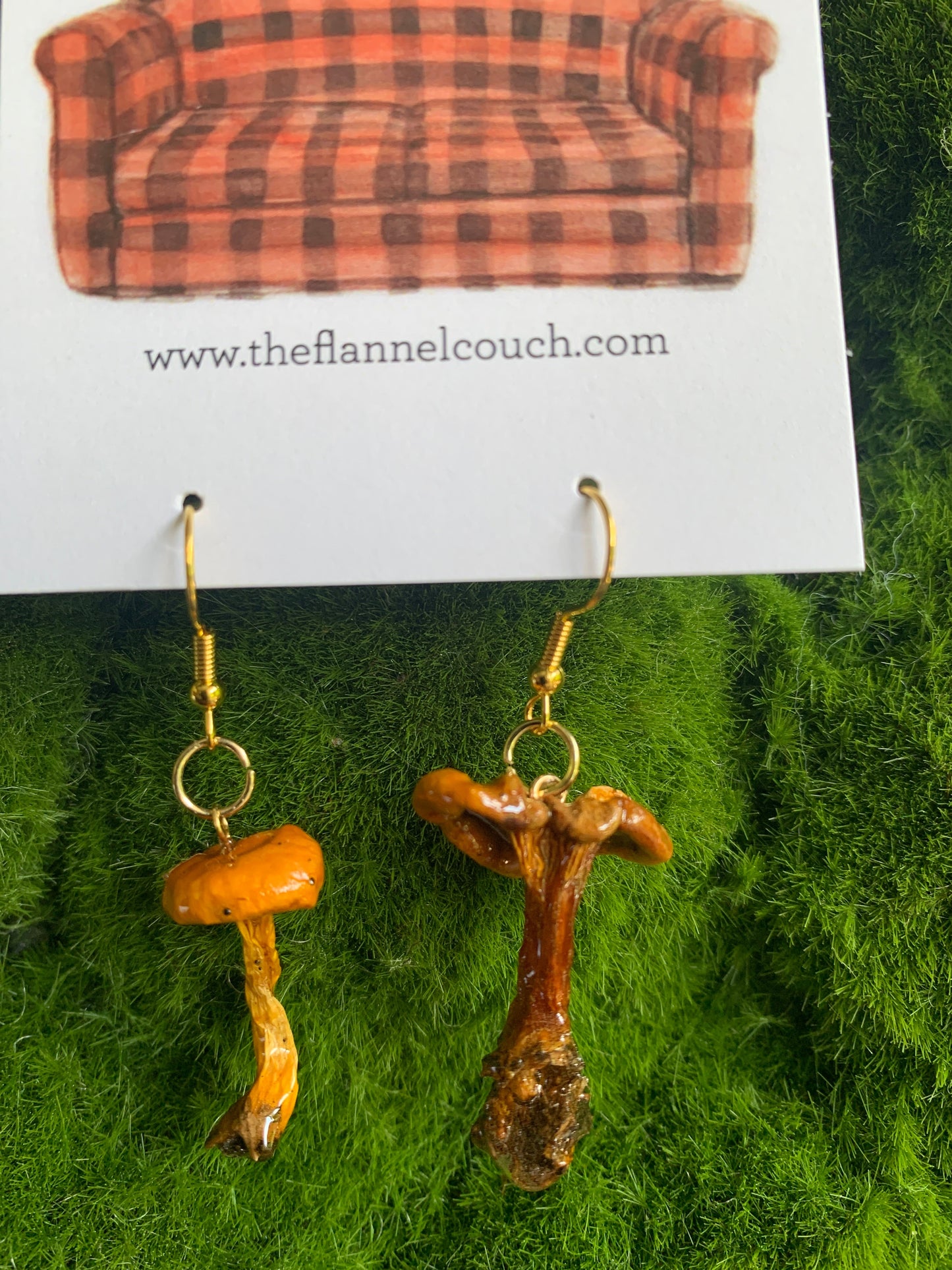 Boucles d'oreilles champignons sauvages de l'Ontario