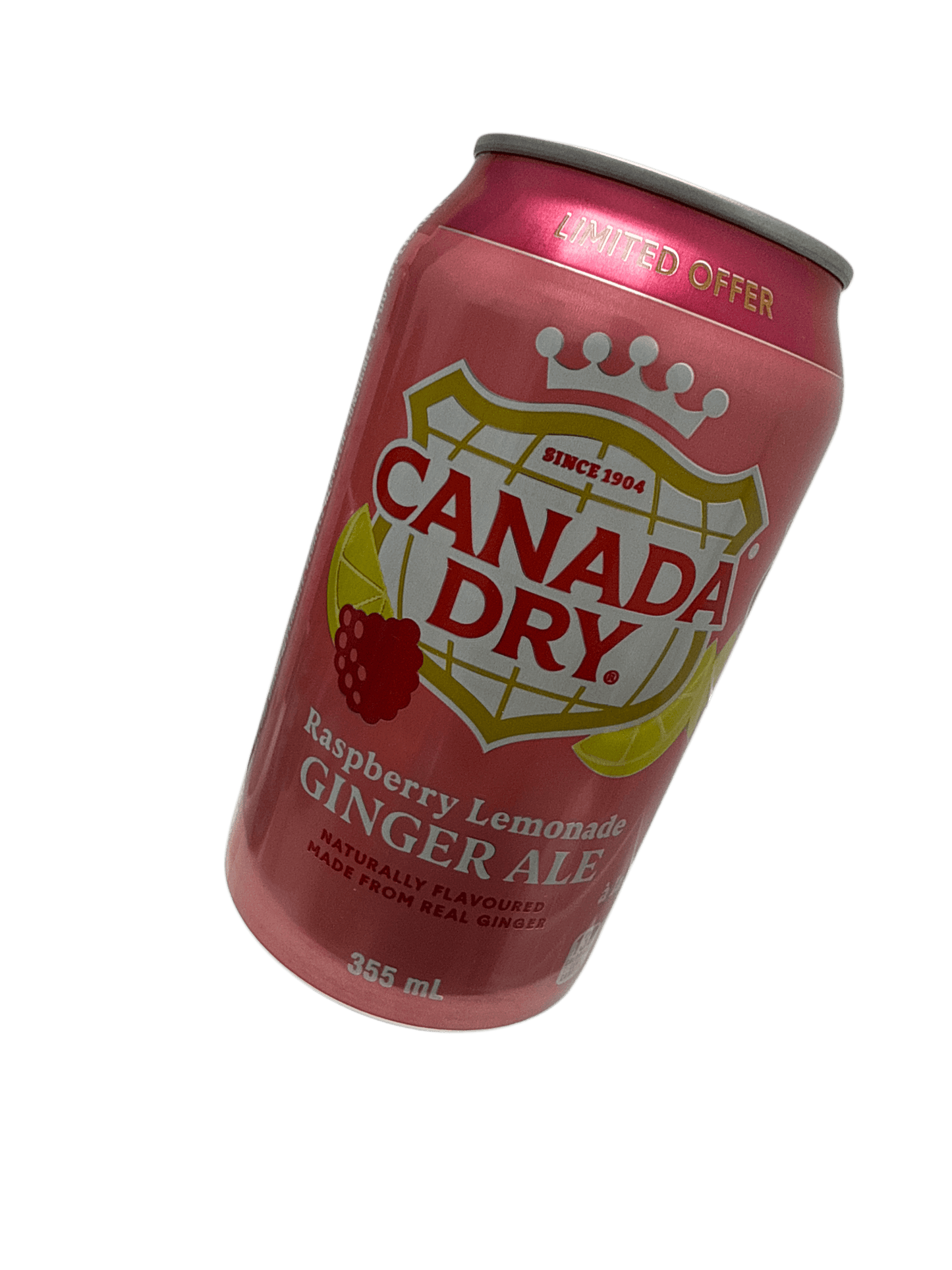 Canada Dry Limited Edition Raspberry Lemonade Ginger Ale Can 355ML - Canadian Edition - www.Shopthatapp.com