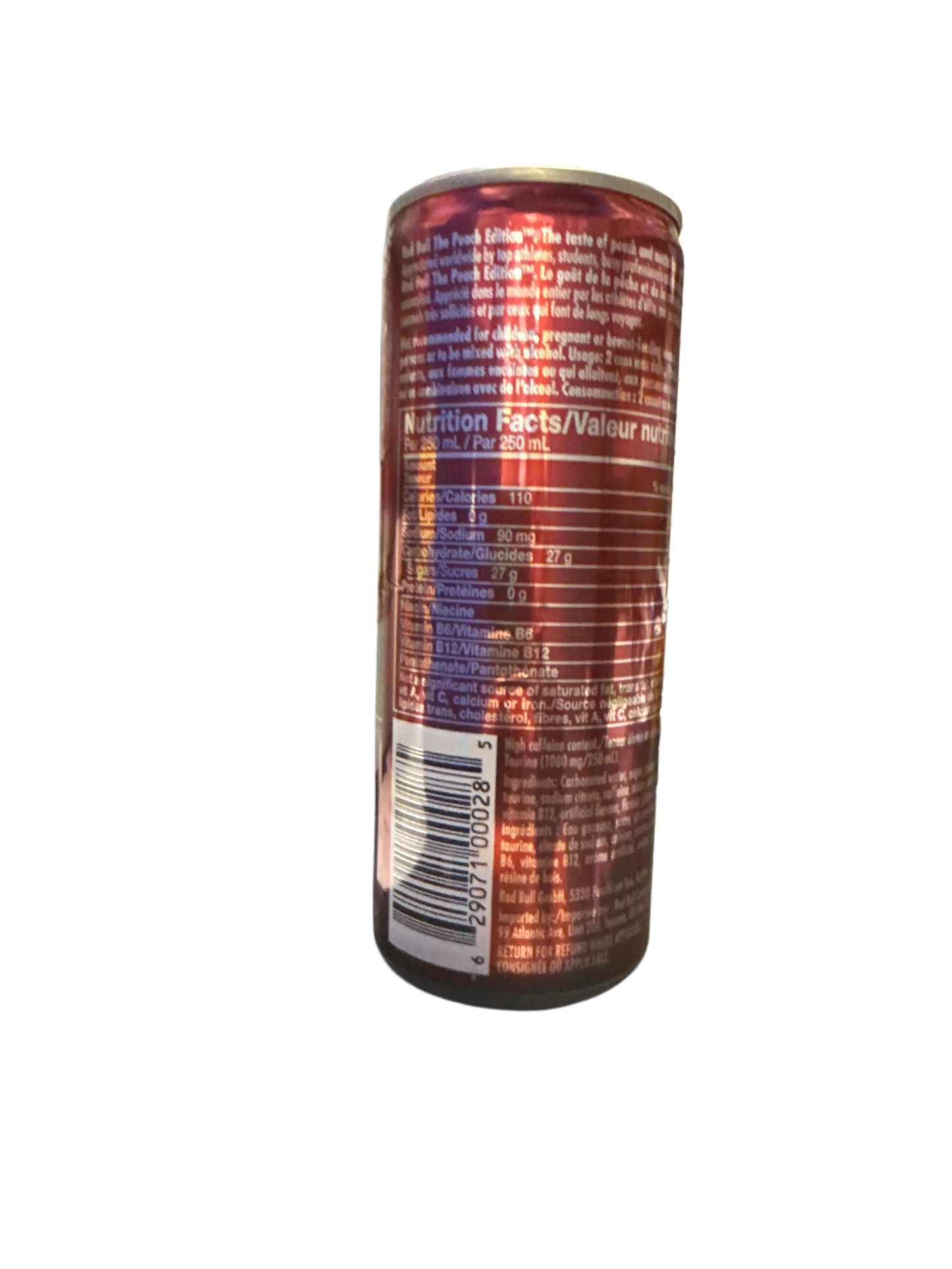 Red Bull Peach Nectarine Flavour 250ML - Canadian Edition - www.Shopthatapp.com