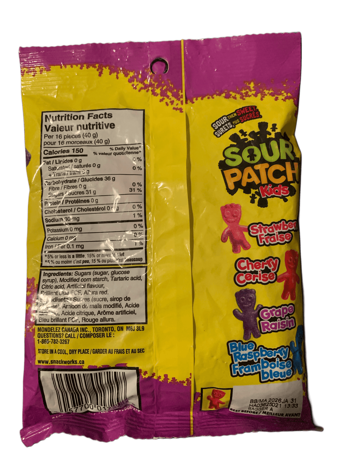 Maynards Sour Patch Kids Berries 185G - Canadian Edition - www.Shopthatapp.com
