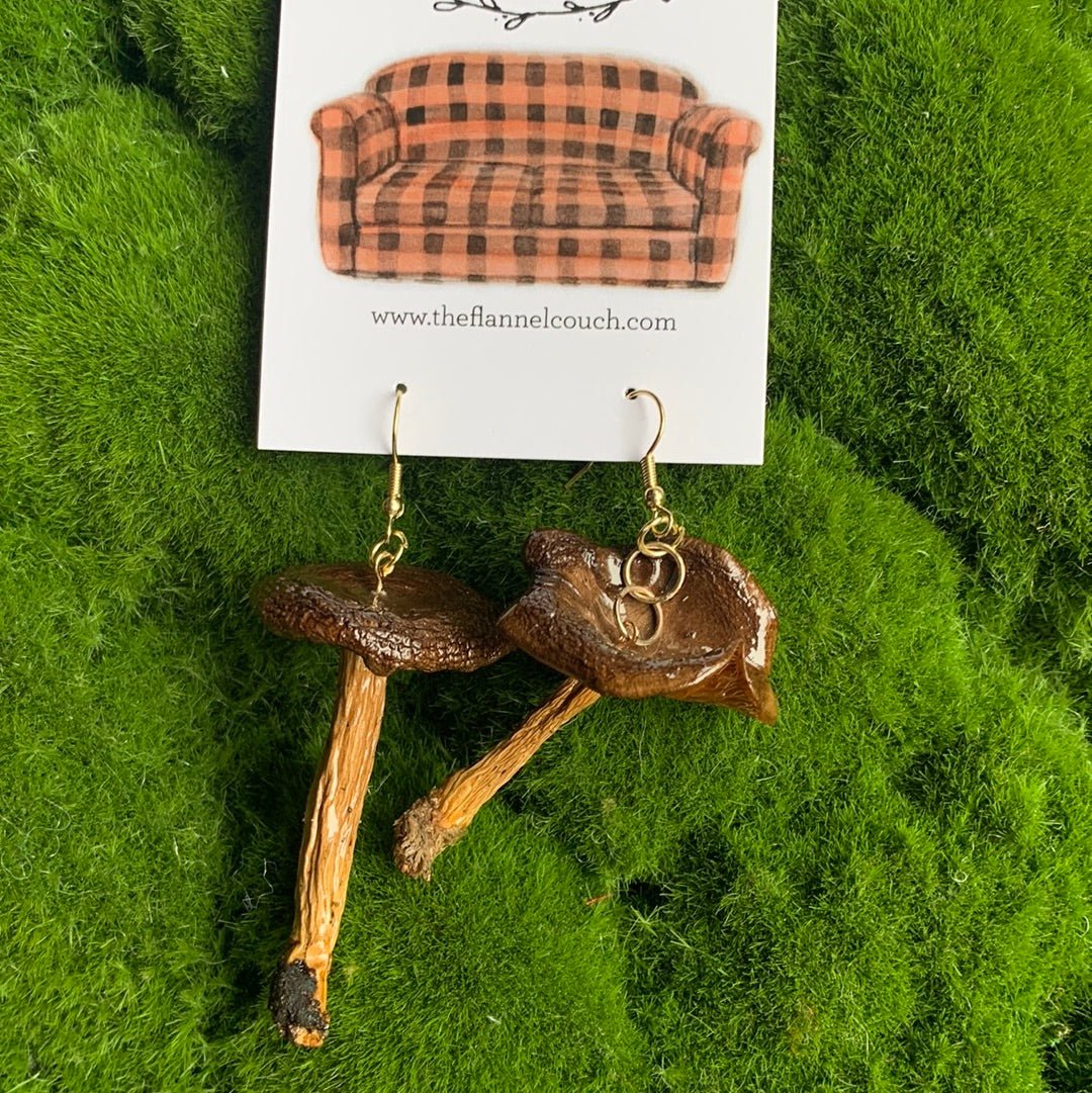 Boucles d'oreilles champignons sauvages de l'Ontario