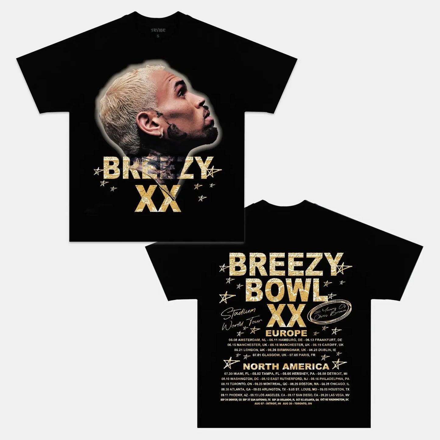 Chris Brown: Breezy Bowl Tour Tee V4 - www.Shopthatapp.com