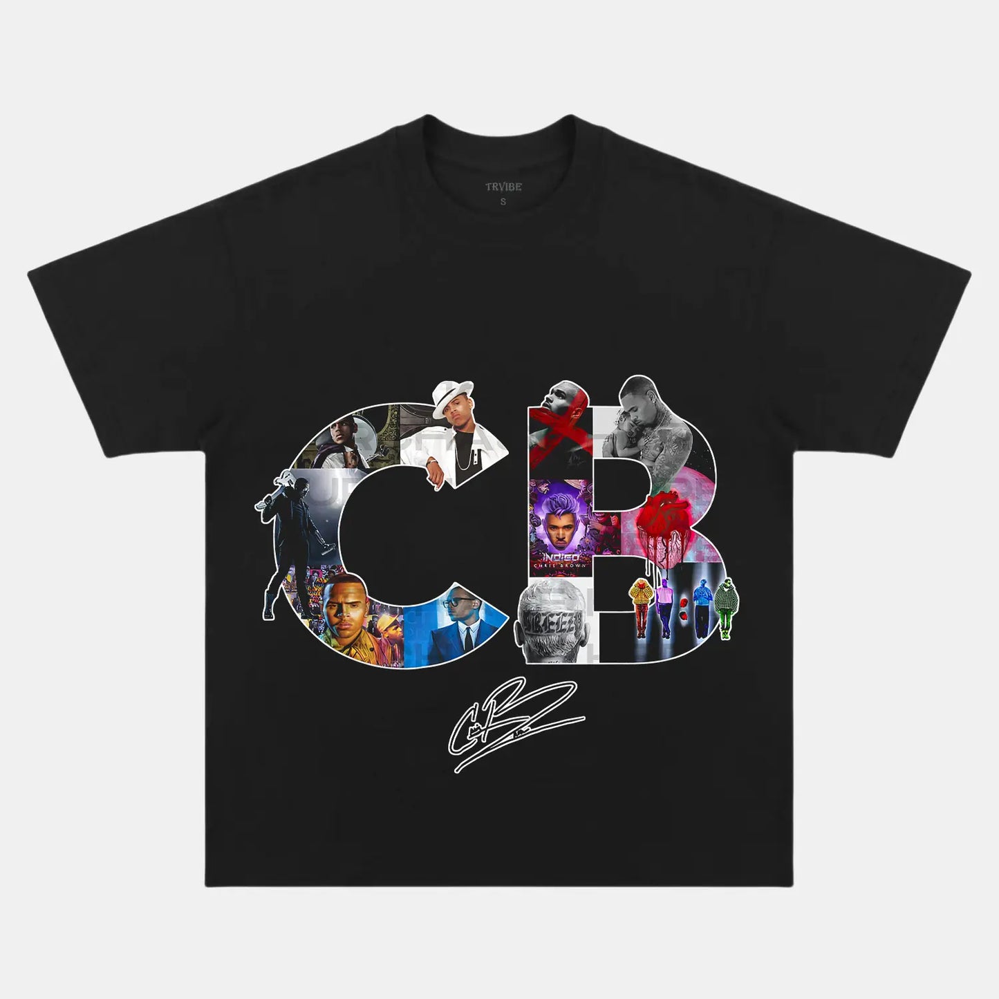 Chris Brown: Music Icon CB Tee - www.Shopthatapp.com