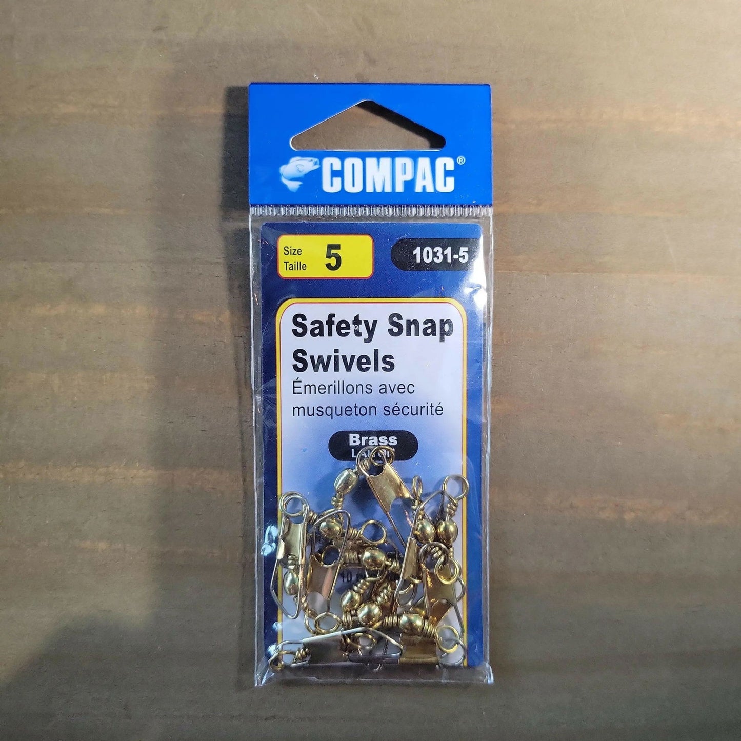COMPAC Safety Snap Swivels Brass #5 10pack - Www.Shopthatapp.com