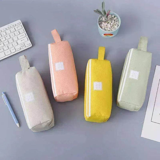 Canvas Double-Layer Stationery Box For Junior High School Students - www.Shopthatapp.com