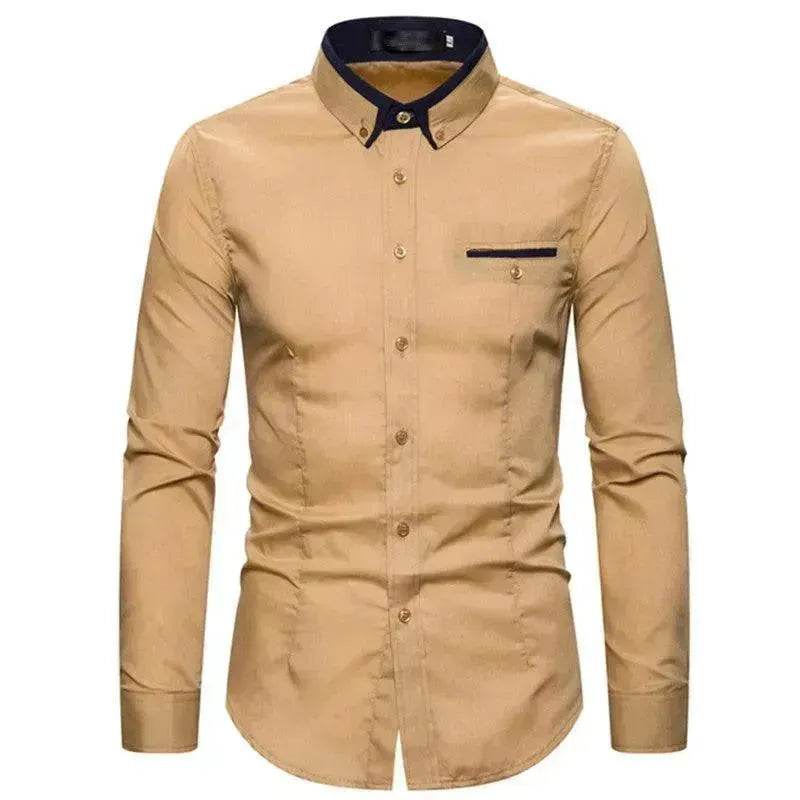 Casual Slim Fit Plus Size Long Sleeve Shirt - www.Shopthatapp.com #