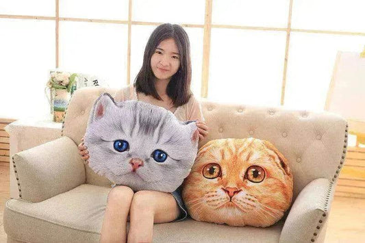 Cat Pillow Car Cushion Cute Cat Shape Nap Seat Plush Toy - www.Shopthatapp.com