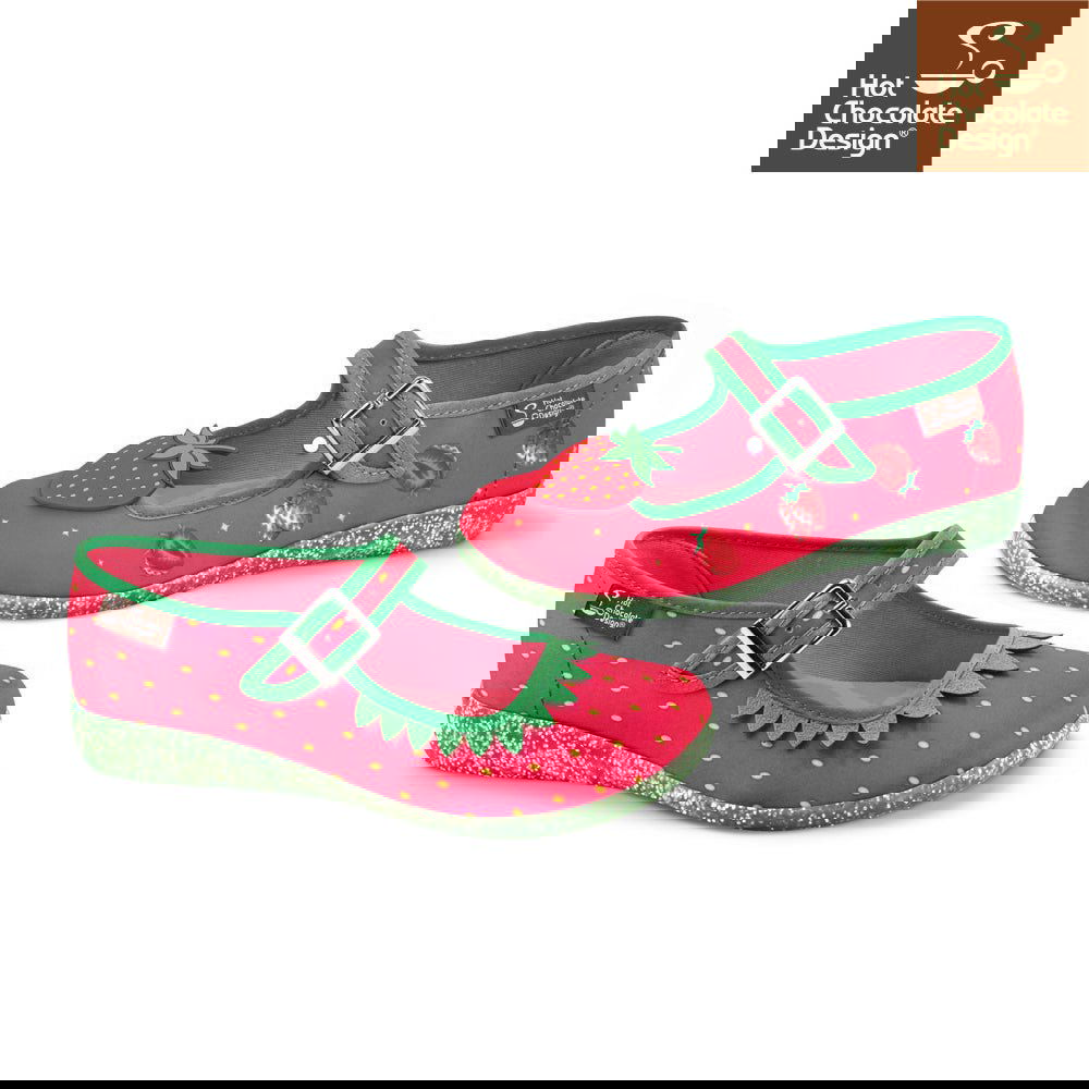Chocolaticas® BERRY BLISS Women's Mary Jane Flat - Www.Shopthatapp.com