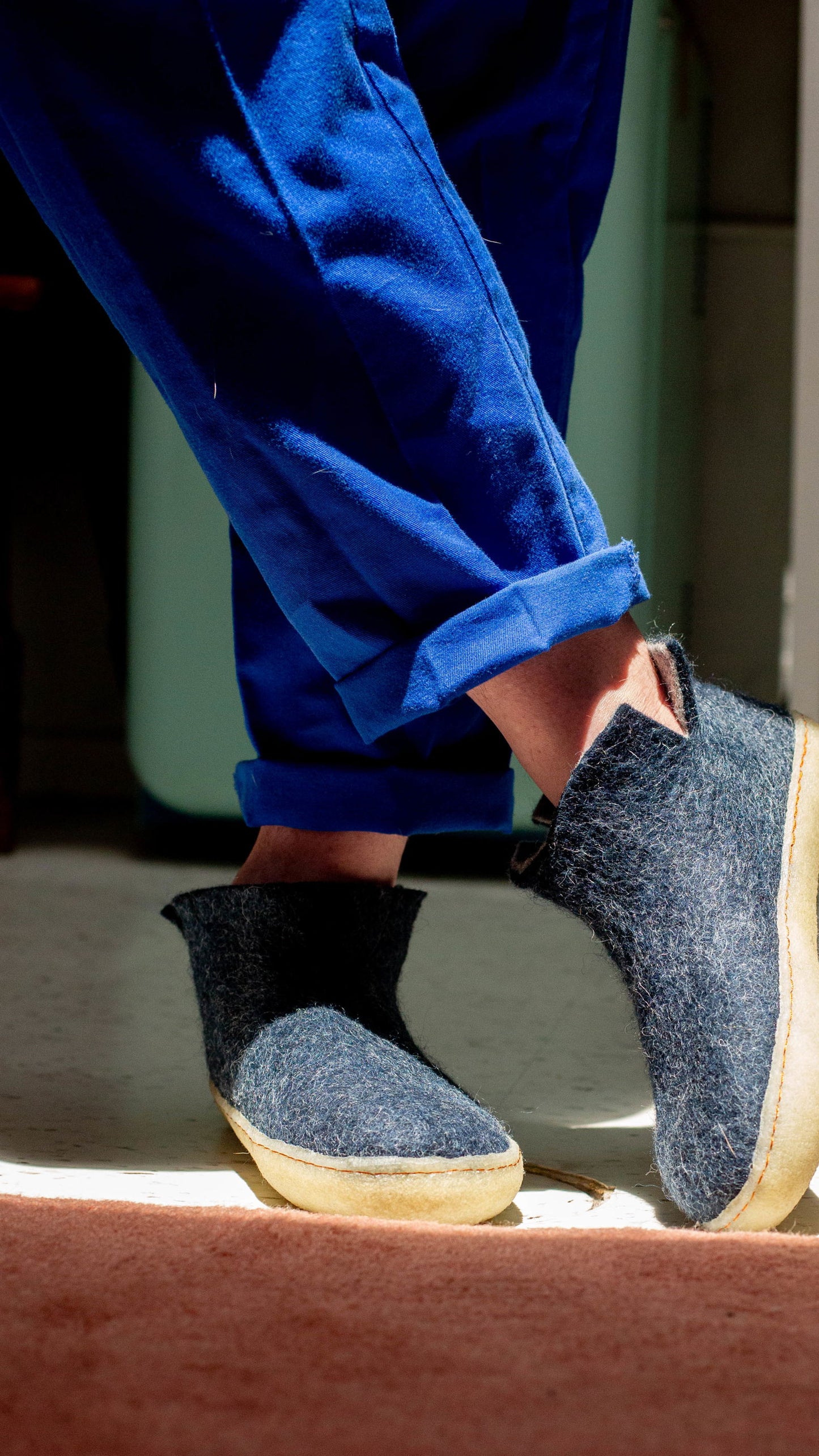 Classic Boot - Navy Blue with Rubber-Shoes-www.Shopthatapp.com-Betterfelt Canada