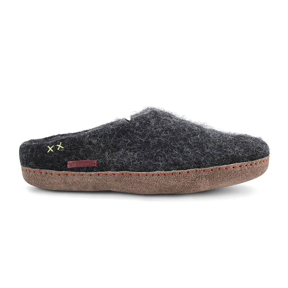 Classic Slipper - Black with Leather-Shoes-www.Shopthatapp.com-Betterfelt Canada
