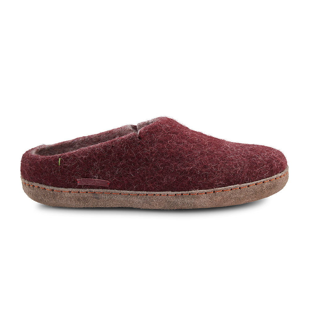 Classic Slipper - Bordeaux with Leather-Women and girls shoes-www.Shopthatapp.com-Betterfelt Canada
