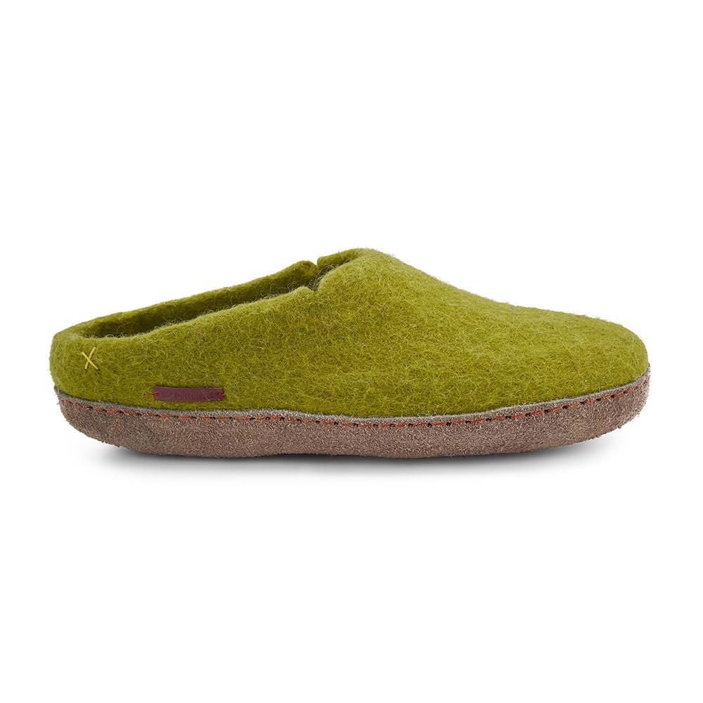 Classic Slipper - Lime Green with Leather-Shoes-www.Shopthatapp.com-Betterfelt Canada