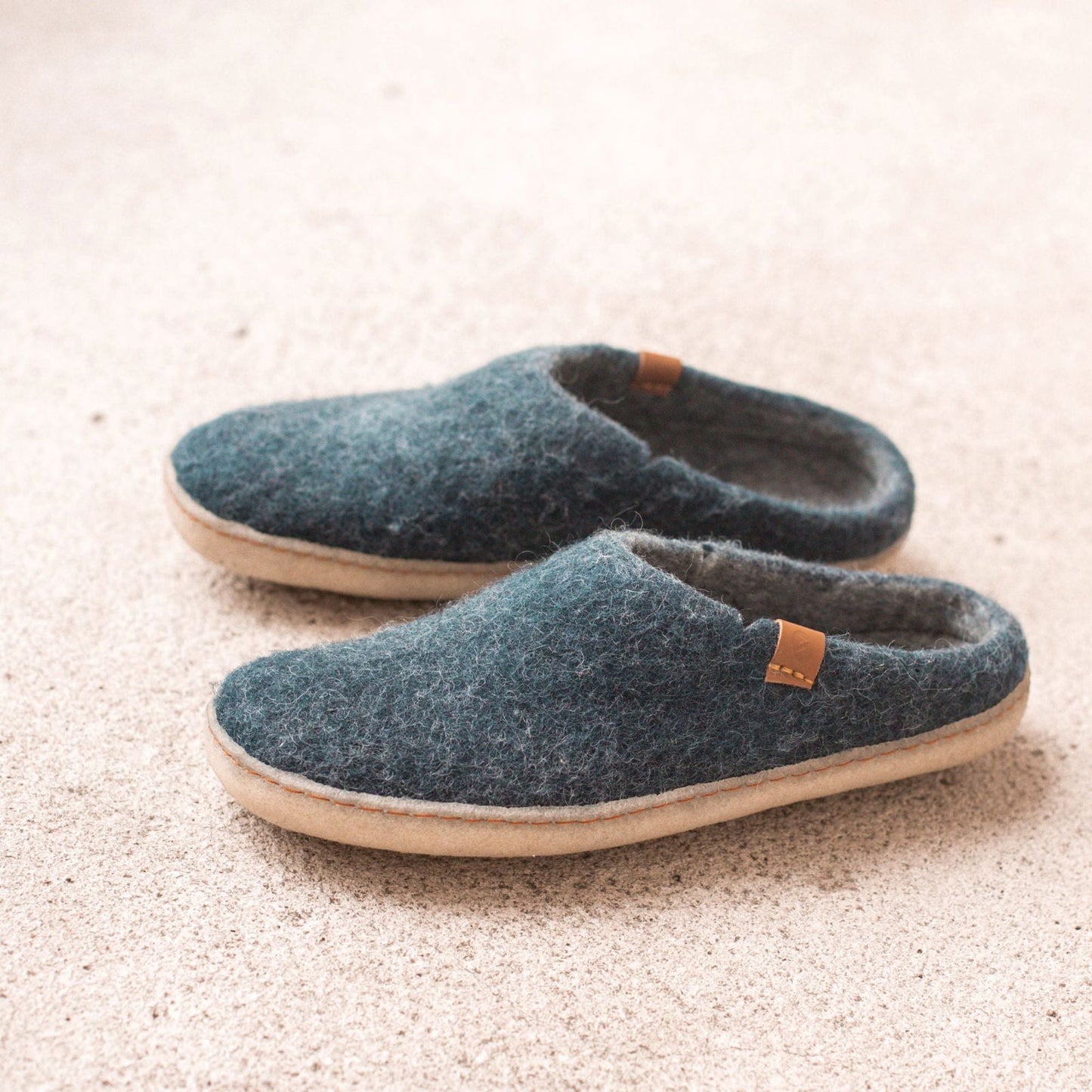 Classic Slipper - Navy Blue with Rubber-Shoes-www.Shopthatapp.com-Betterfelt Canada