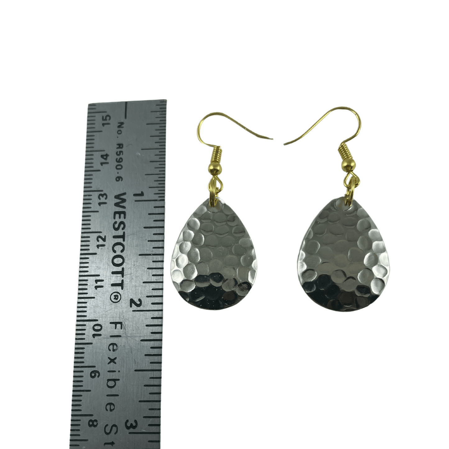 Boucles d'oreilles à lame tournante en nickel martelé du Colorado