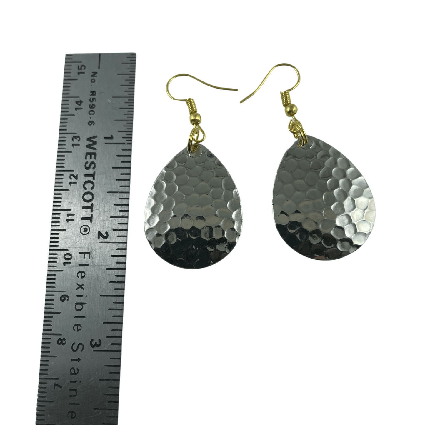 Boucles d'oreilles à lame tournante en nickel martelé du Colorado