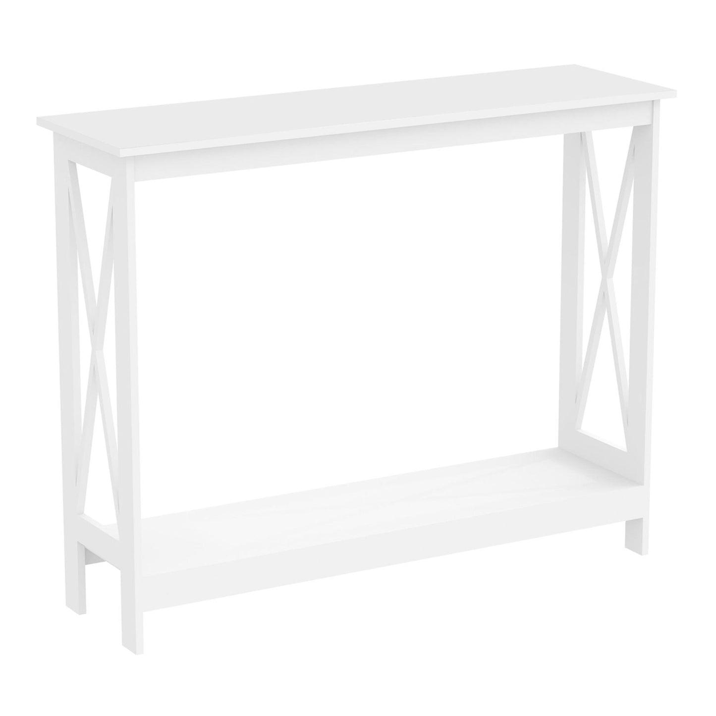 Console Sofa Table White 1 Shelf - Www.Shopthatapp.com
