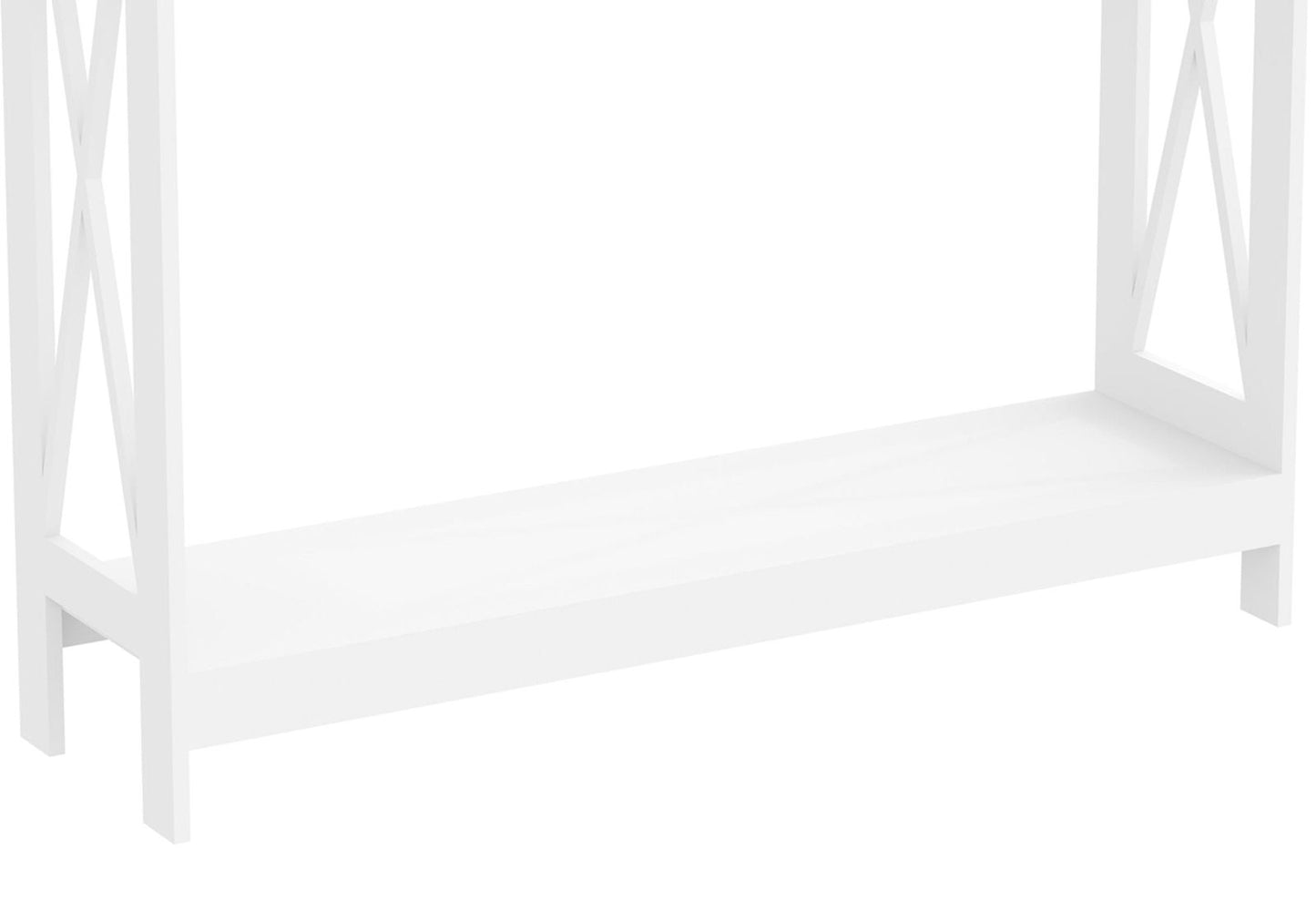 Console Sofa Table White 1 Shelf - Www.Shopthatapp.com