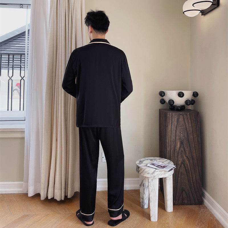 Couple Pajamas Lapel Cardigan Long Sleeves - www.Shopthatapp.com