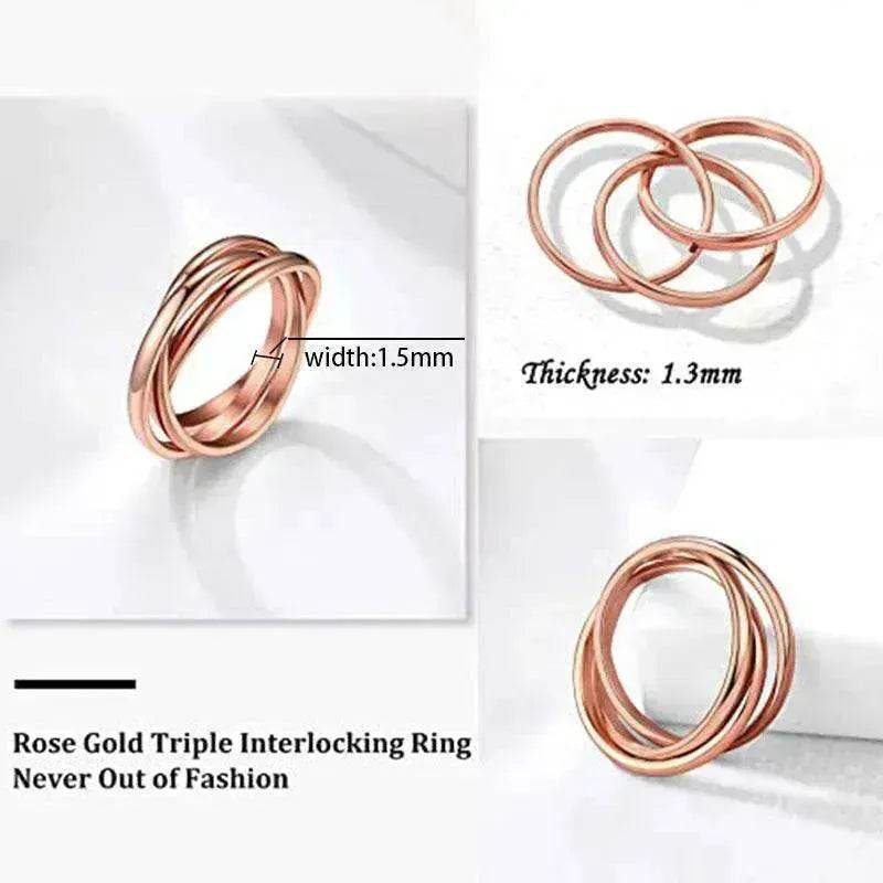 Creative Three-Rotating rings For Couple Personalized Anxiety Relief Rings - www.Shopthatapp.com