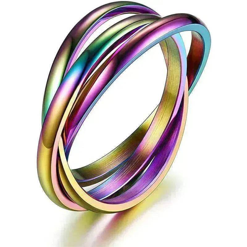 Creative Three-Rotating rings For Couple Personalized Anxiety Relief Rings - www.Shopthatapp.com
