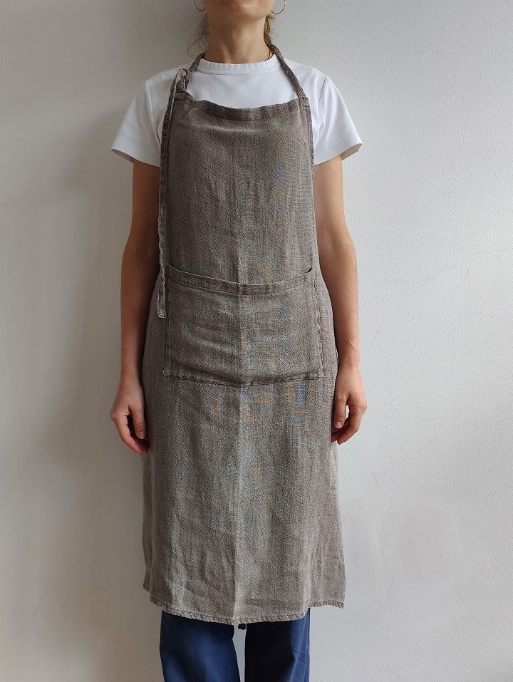 Culinary Linen Apron-Dishware-www.Shopthatapp.com-Color:Dark Grey-Size:One Size-quantity:1-Shop Linen Way