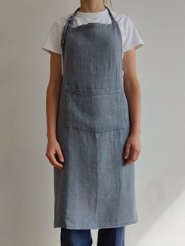 Culinary Linen Apron-Dishware-www.Shopthatapp.com-Color:Ocean Grey-Size:One Size-quantity:1-Shop Linen Way