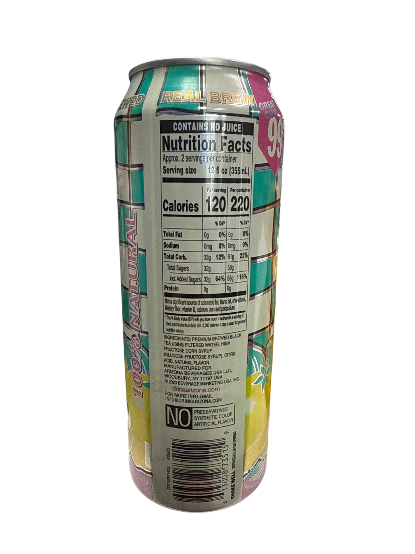 Arizona Iced Tea With Lemon Flavour 650ML - U.S Edition - www.Shopthatapp.com