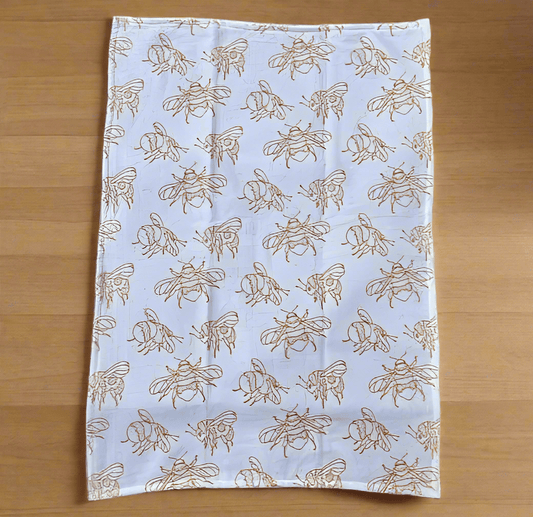 Hand Drawn Bees Sure Grip Kitchen Towel - www.Shopthatapp.com