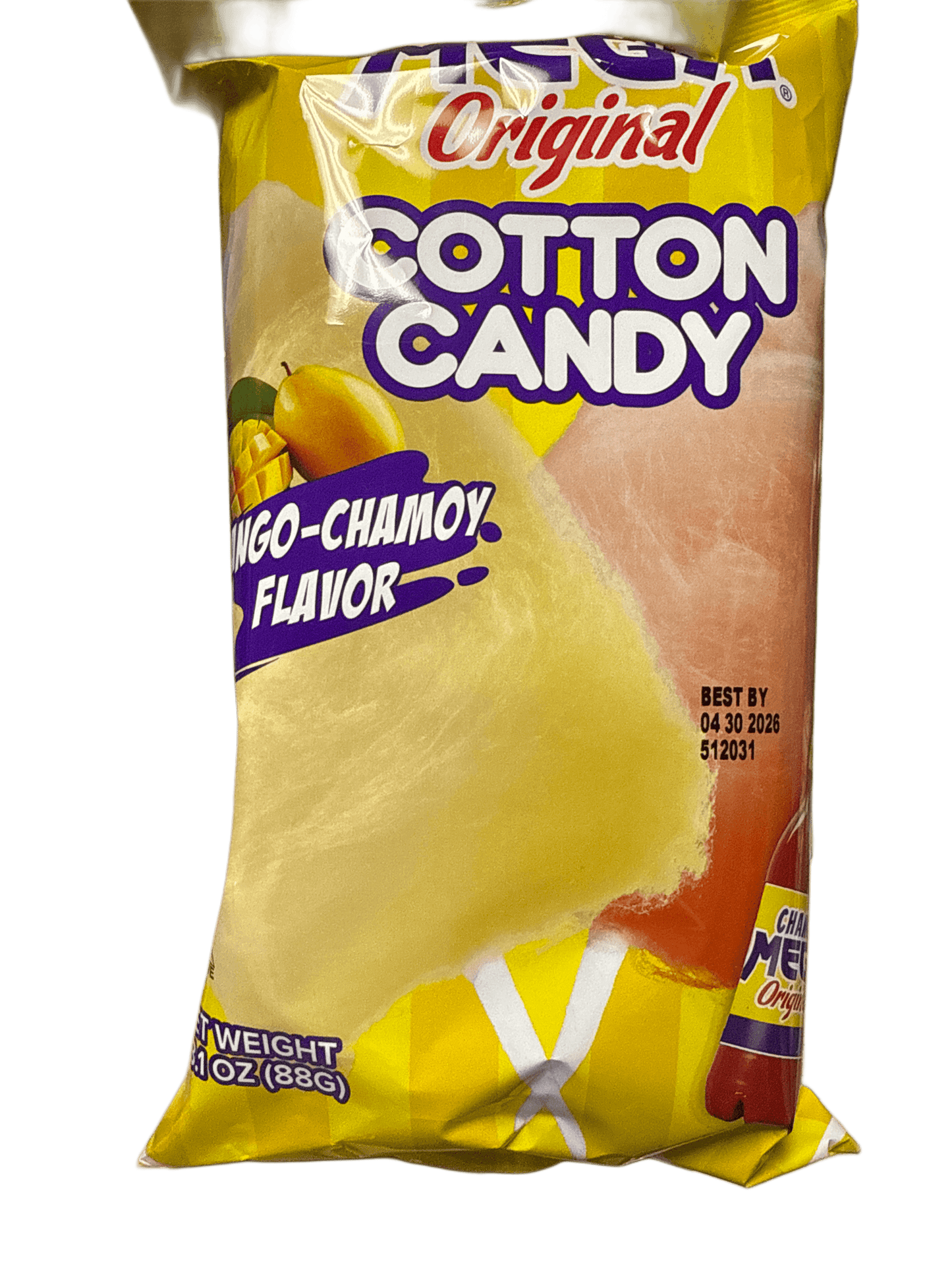 Chamoy Mega Original Mango-Chamoy Flavoured Cotton Candy 88G - U.S Edition - www.Shopthatapp.com