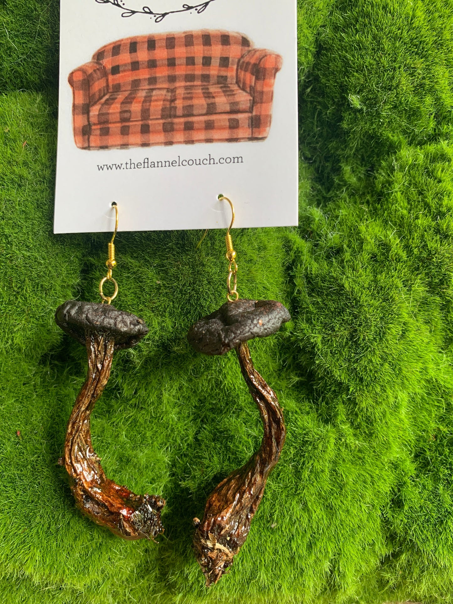 Boucles d'oreilles champignons sauvages de l'Ontario