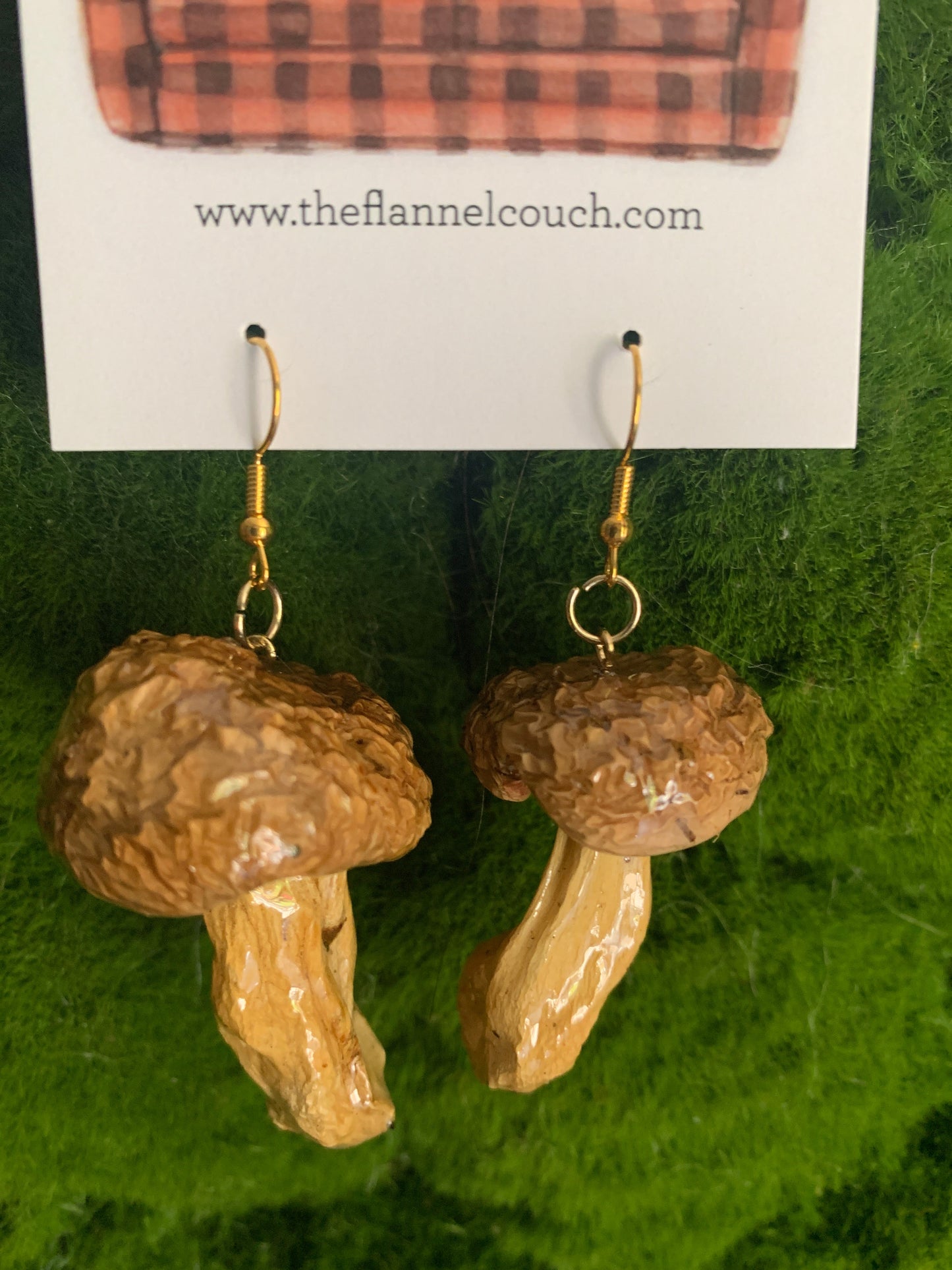 Boucles d'oreilles champignons sauvages de l'Ontario