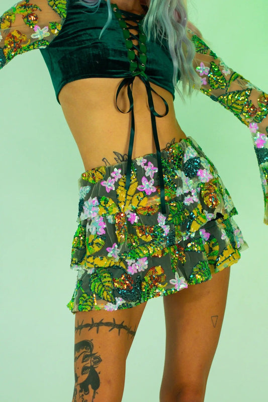 The Ivy Rara Sequin Skirt - www.Shopthatapp.com