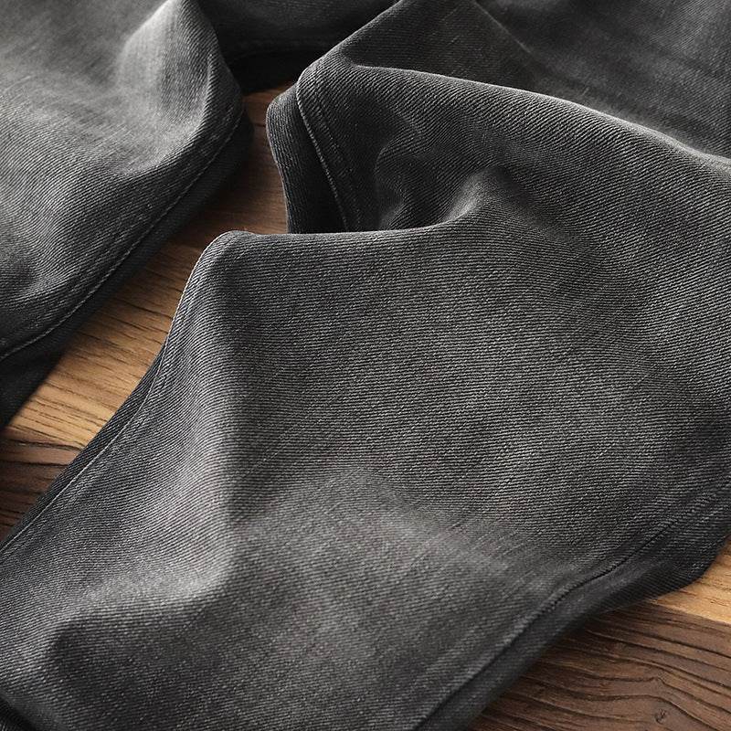 Denim Cotton Men's Heavy Black Washed Denim Jeans Pant trouser - www.Shopthatapp.com #