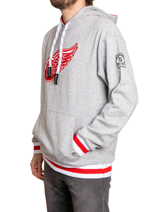Detroit Red Wings "Muskoka Style" Premium Chenille Woven Logo Hoodie - www.Shopthatapp.com
