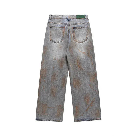 Dirty Ripped Jeans With Waste Soil - www.Shopthatapp.com #