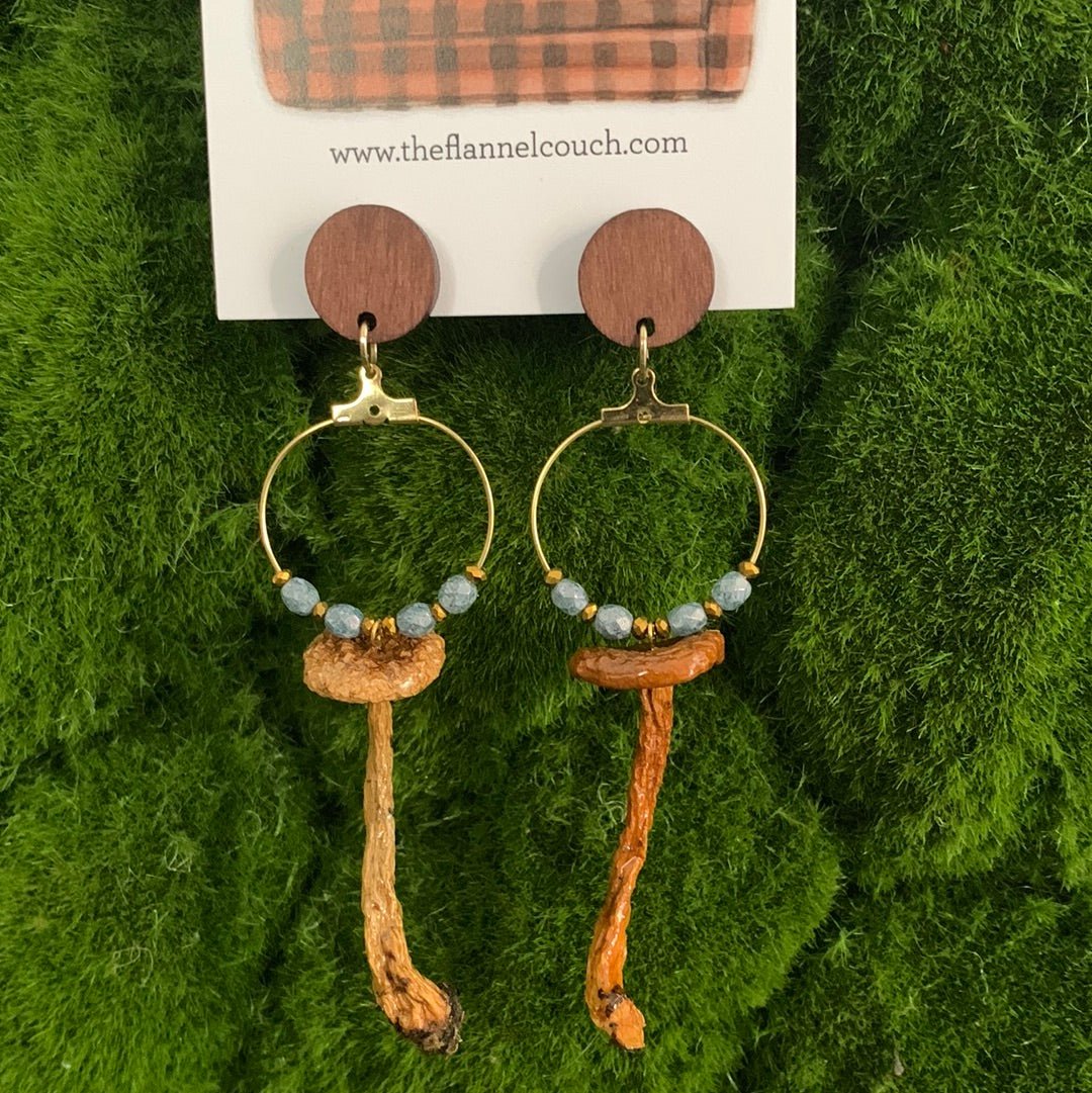 Boucles d'oreilles champignons sauvages de l'Ontario